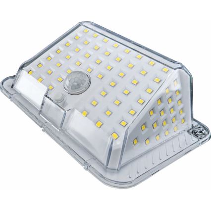 LED Solárne nástenné svietidlo so senzorom LED/5W/3,7V 1200 mAh IP44