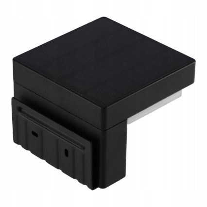 LED solárne nástenné svietidlo so senzorom LED/5W/3,7V 2000 mAh IP44 čierna