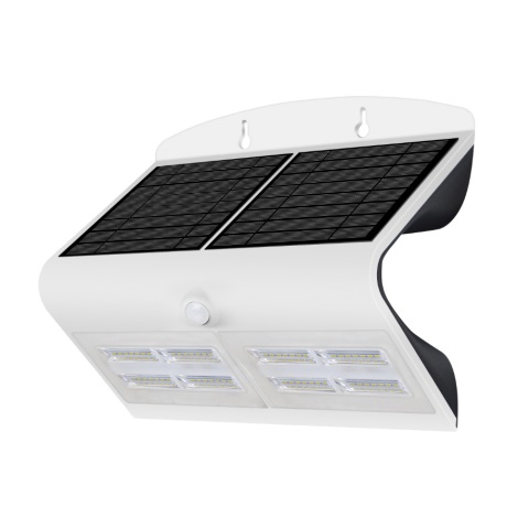 LED Solárne nástenné svietidlo so senzorom LED/6,8W IP65 biela