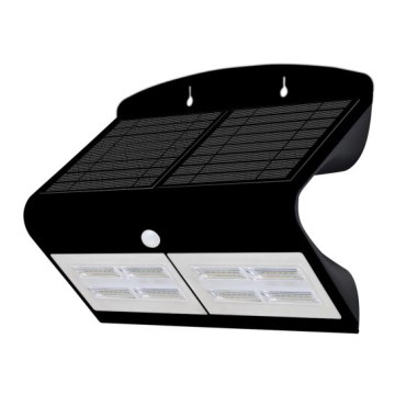 LED Solárne nástenné svietidlo so senzorom LED/6,8W IP65 čierne LED Solárne nástenné svietidlo so senzorom LED/6,8W IP65 čierne