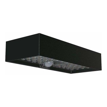 LED Solárne nástenné svietidlo so senzorom LED/6W/3,7V IP65 4000K 3000 mAh čierna