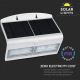 LED Solárne nástenné svietidlo so senzorom LED/7W/3,7V 4000K IP65 biela