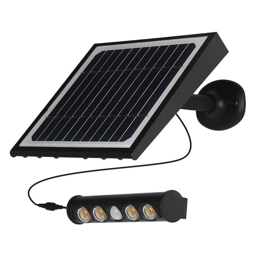 LED Solárne nástenné svietidlo so senzorom LED/8W/3,7V IP65 3000K