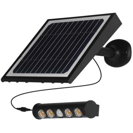 LED Solárne nástenné svietidlo so senzorom LED/8W/3,7V IP65 6000K 4000 mAh