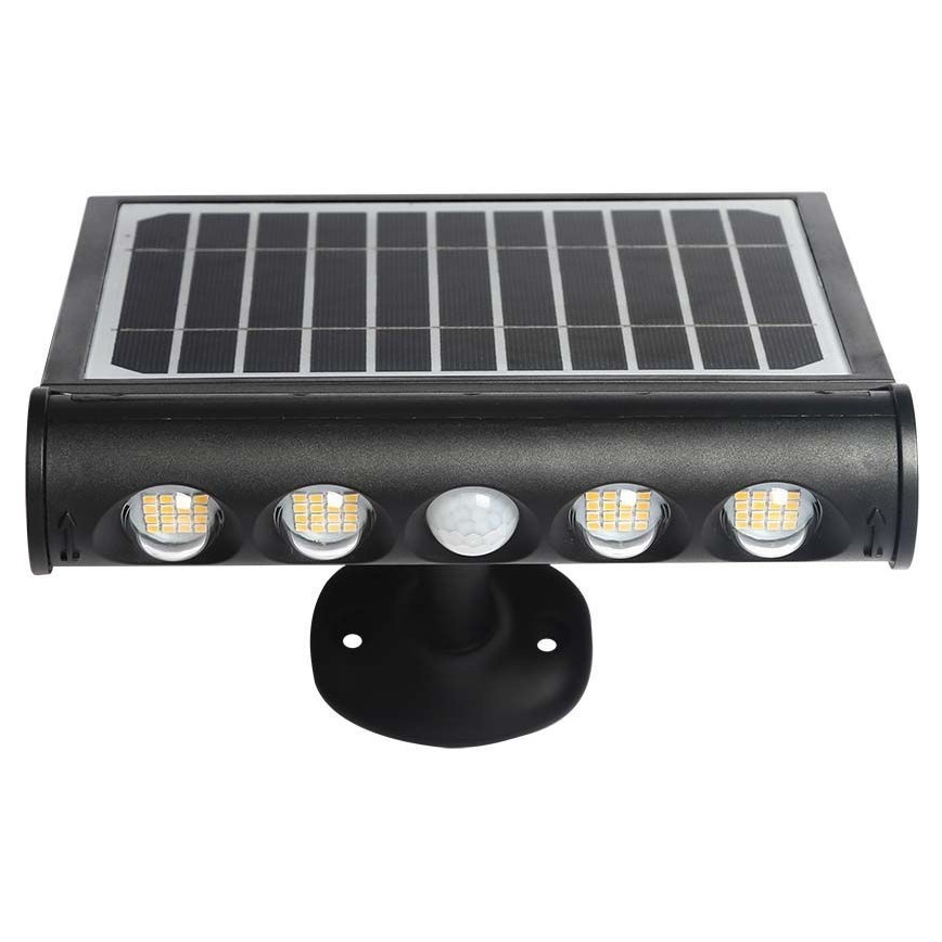 LED Solárne nástenné svietidlo so senzorom LED/8W/3,7V IP65 6000K 4000 mAh