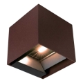 LED Solárne nástenné svietidlo so senzorom LED/9W/3,7V 3000/4000/5000K 2600 mAh IP65 hnedá