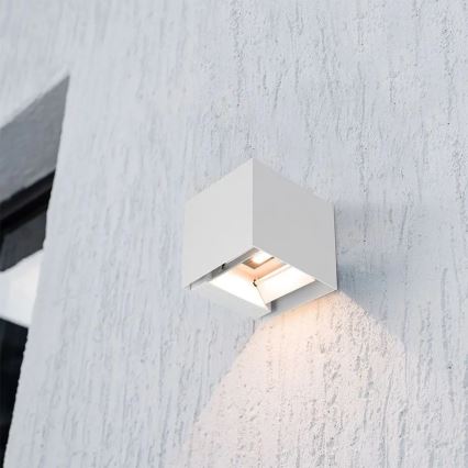LED Solárne nástenné svietidlo so senzorom LED/9W/3,7V 3000/4000/5000K IP65 2600 mAh biele