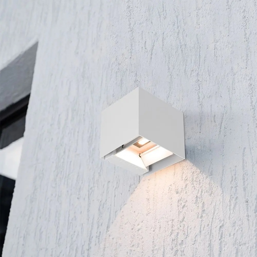 LED Solárne nástenné svietidlo so senzorom LED/9W/3,7V 3000/4000/5000K IP65 2600 mAh biele