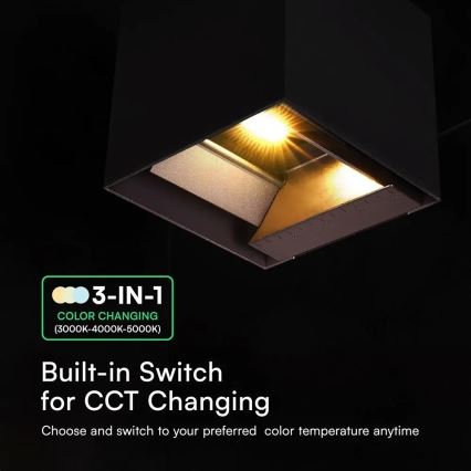 LED solárne nástenné svietidlo so senzorom LED/9W/3,7V 3000/4000/5000K IP65 2600 mAh čierne