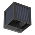 LED solárne nástenné svietidlo so senzorom LED/9W/3,7V 3000/4000/6000K IP65 2600 mAh čierne