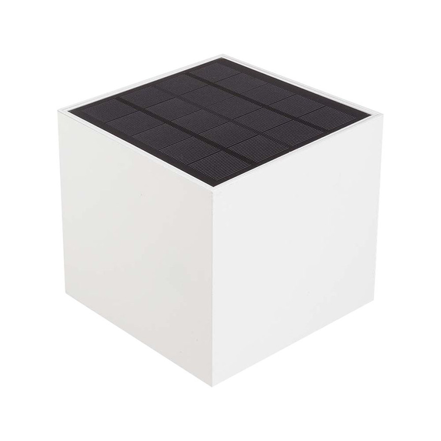 LED solárne nástenné svietidlo so senzorom LED/9W/5V 3000/4000/5000K IP65 2600 mAh biela