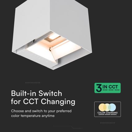 LED solárne nástenné svietidlo so senzorom LED/9W/5V 3000/4000/5000K IP65 2600 mAh biela