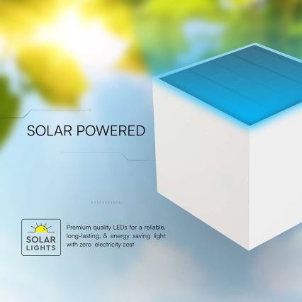 LED solárne nástenné svietidlo so senzorom LED/9W/5V 3000/4000/5000K IP65 2600 mAh biela