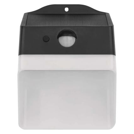 LED Solárne nástenné svietidlo so senzorom LUMI LED/3,7W IP65 čierna