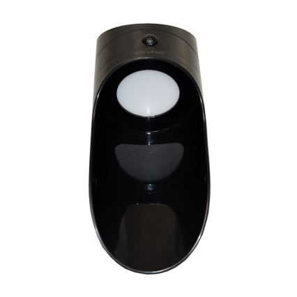 LED Solárne nástenné svietidlo so senzorom PALESA LED/1W/3,7V IP65 1800 mAh čierna