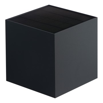 LED solárne nástenné svietidlo so senzorom REKA LED/6W/3,7V 1800 mAh 3000/4000/6500K IP65 čierna