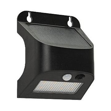 LED solárne nástenné svietidlo so senzorom SOLTO LED/3W/3,7V 4000K IP54 1200 mAh čierne