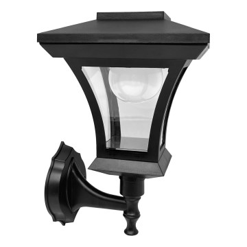 LED solárne nástenné svietidlo TIRANA LED/1,2V 1800 mAh IP44 čierne