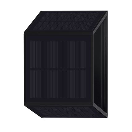 LED Solárne nástenné svietidlo WINGS LED/2W/1300 mAh 3,7V 3000K IP54 čierna