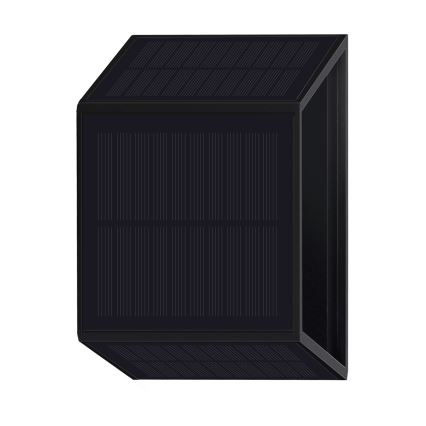 LED Solárne nástenné svietidlo WINGS LED/2W/1300 mAh 3,7V 6000K IP54 čierna