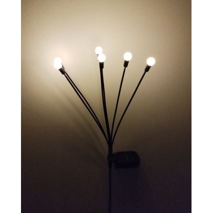 LED solárne svietidlo 6xLED/1,2V 300 mAh IP44 čierne