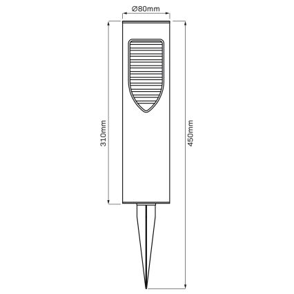 LED solárne svietidlo ADDIS LED/1,2V 600 mAh IP44 čierne
