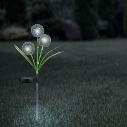 LED Solárne svietidlo ALLIUM LED/1,2V 6500K 600 mAh IP44 čierna