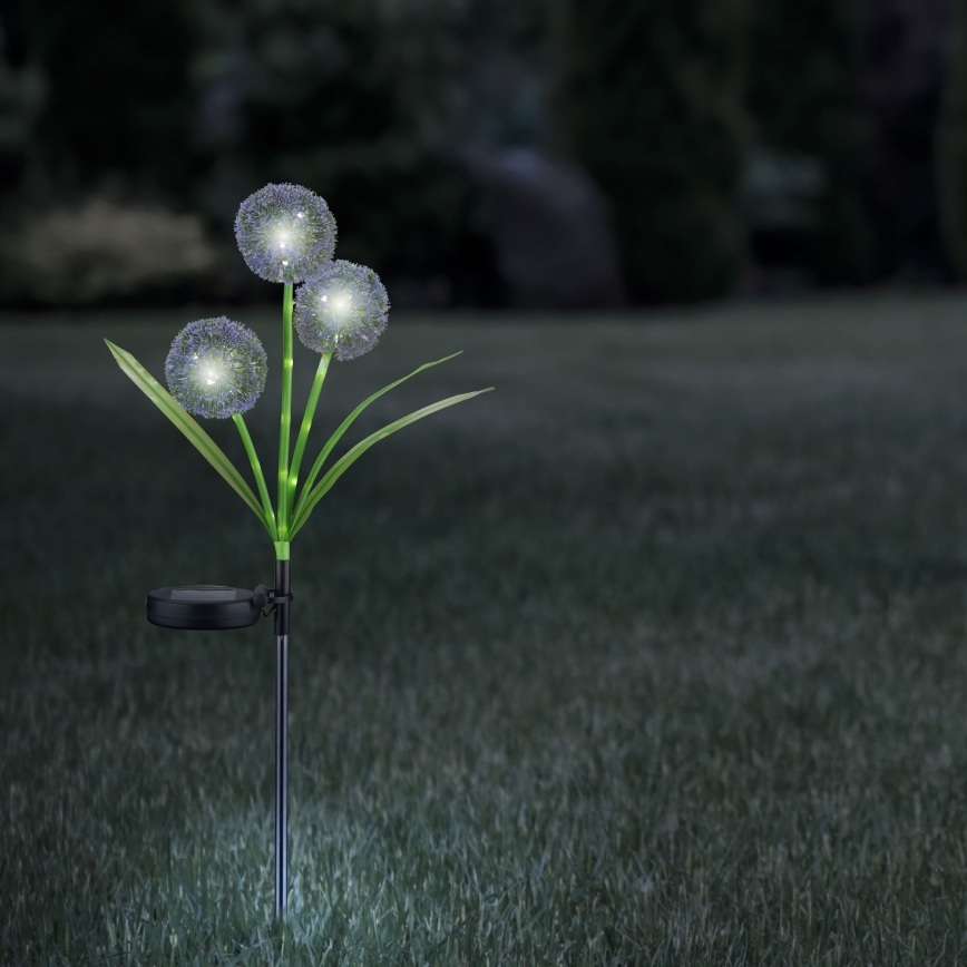 LED Solárne svietidlo ALLIUM LED/1,2V 6500K 600 mAh IP44 čierna