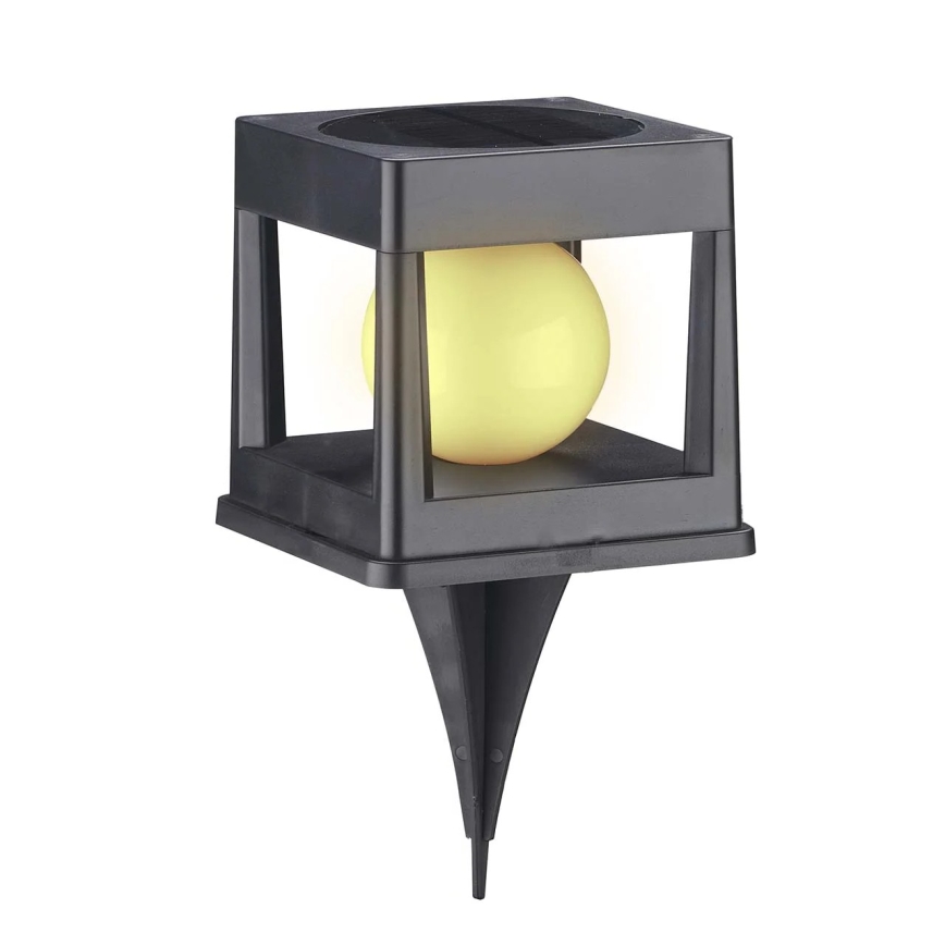 LED solárne svietidlo CUBO LED/3,7V 1200 mAh IP44 čierne