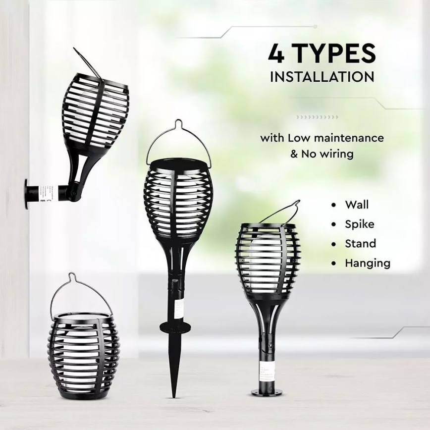 LED Solárne svietidlo FLAME 4v1 LED/0,45W/3,7V IP44 500 mAh