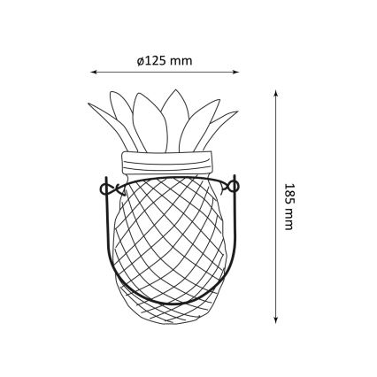 LED Solárne svietidlo JAR LED/1,2V 150 mAh IP44 ananás