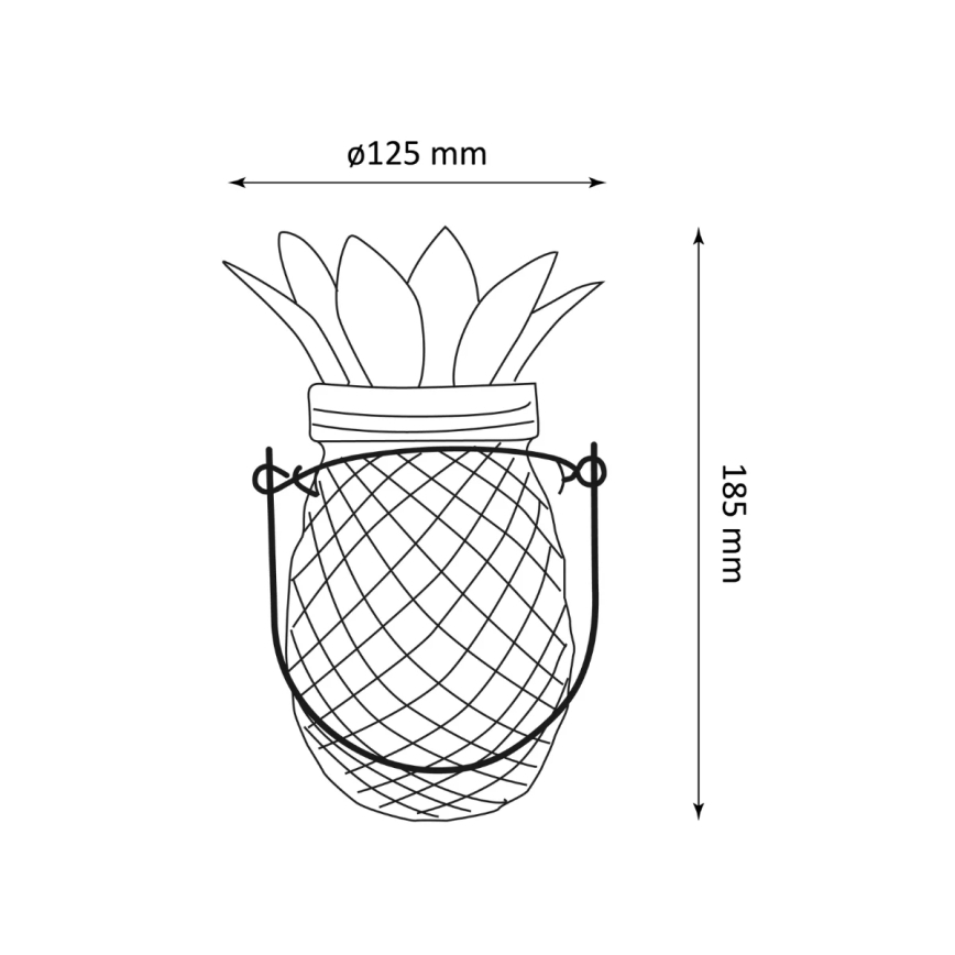 LED Solárne svietidlo JAR LED/1,2V 150 mAh IP44 ananás