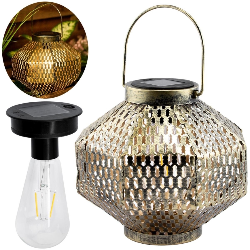 LED Solárne svietidlo LAURA 1xE27/1,2V 300 mAh IP44