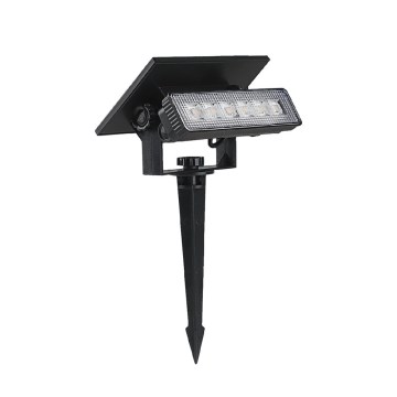 LED Solárne svietidlo LED/0,9W/3,7V 3000K IP65 1200 mAh čierna