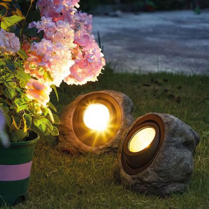 LED solárne svietidlo LED/1,2V 1000 mAh IP44 kameň
