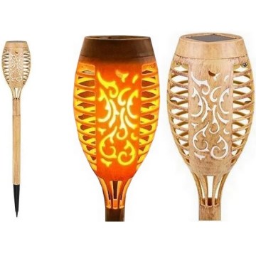 LED Solárne svietidlo MINISPARK BAMBOO LED/1,8W/5,5V IP44 béžová