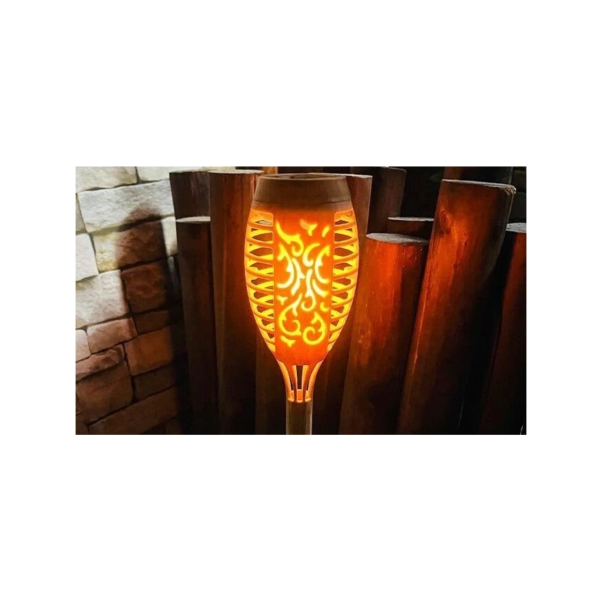 LED Solárne svietidlo MINISPARK BAMBOO LED/1,8W/5,5V IP44 béžová