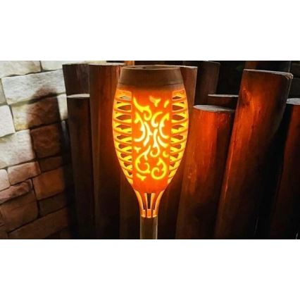 LED Solárne svietidlo MINISPARK BAMBOO LED/1,8W/5,5V IP44 600 mAh béžové