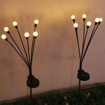LED Solárne svietidlo MULTI LED/0,06W/1,2V 150 mAh IP44 čierna