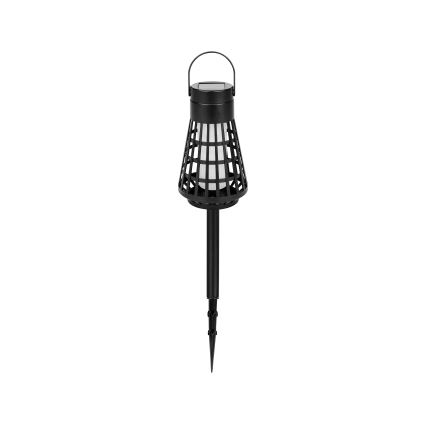 LED solárne svietidlo so senzorom 2v1 LED/1W/3,7V IP54 300 mAh čierna