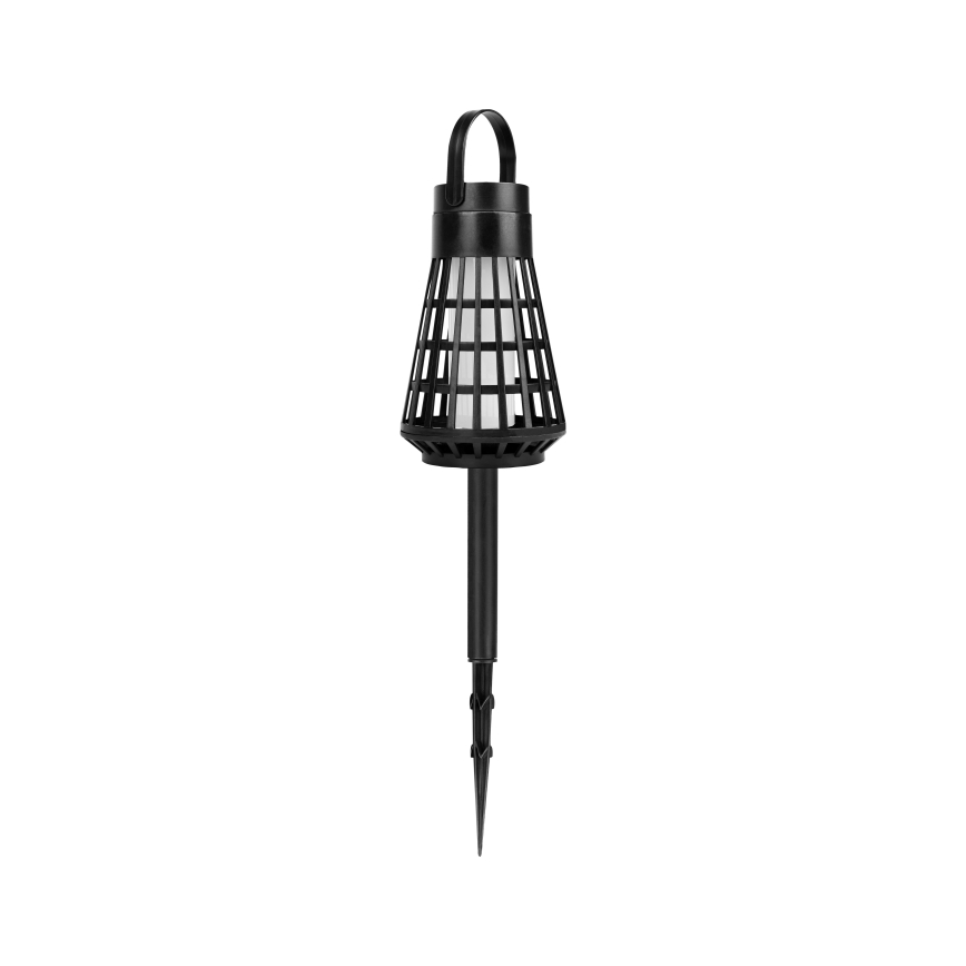 LED solárne svietidlo so senzorom 2v1 LED/1W/3,7V IP54 300 mAh čierna
