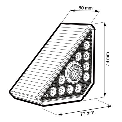 LED solárne svietidlo so senzorom ARI LED/4,5W/3,7V 600 mAh IP44 biela