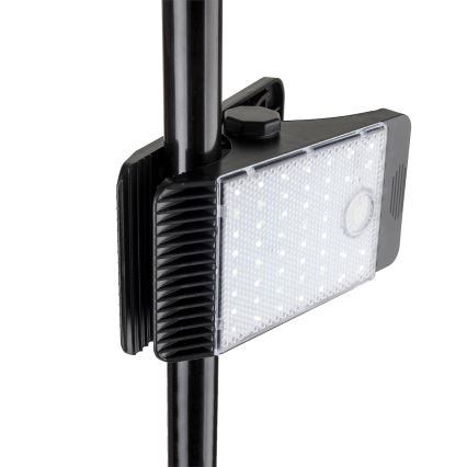LED Solárne svietidlo so senzorom pohybu a súmraku CLIPS LED/4W/1200 mAh 3,7V IP44 čierna