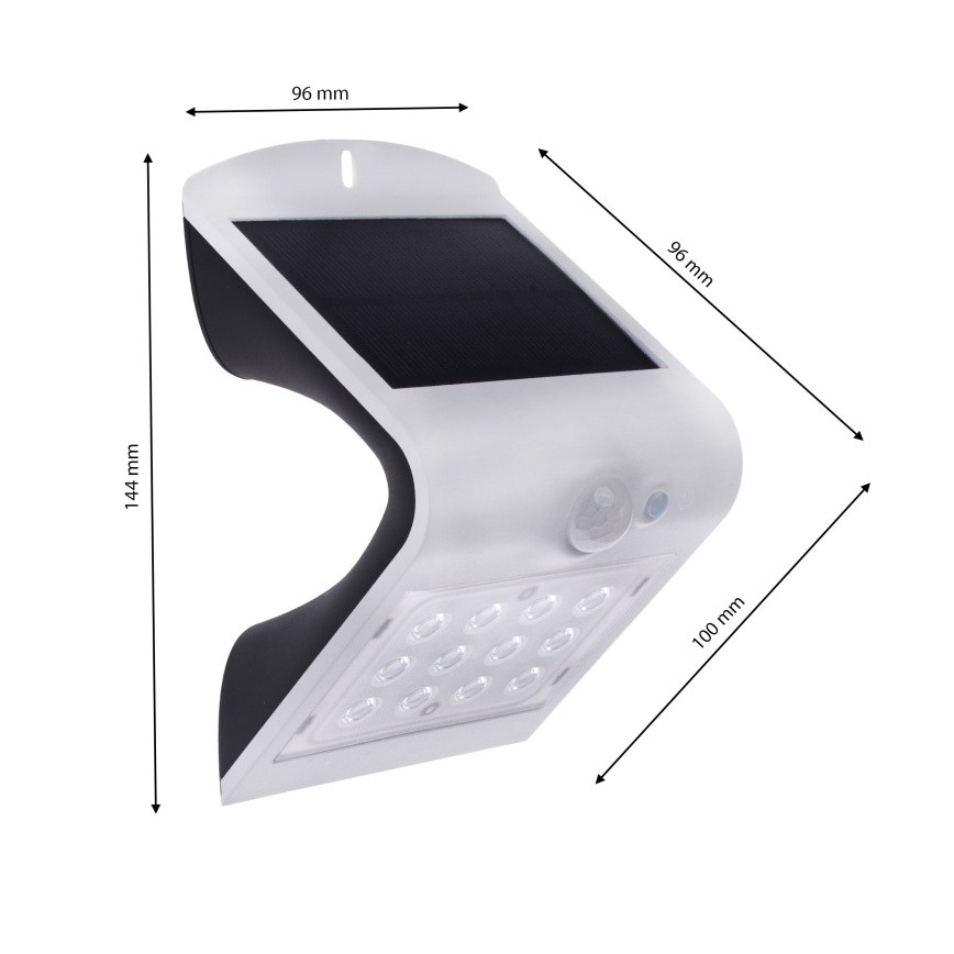 LED Solárne svietidlo so senzorom pohybu LED/1,5W/1200 mAh 3,7V IP65