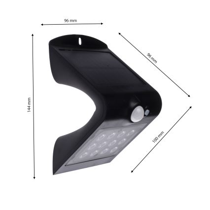 LED Solárne svietidlo so senzorom pohybu LED/1,5W/1200 mAh 3,7V IP65