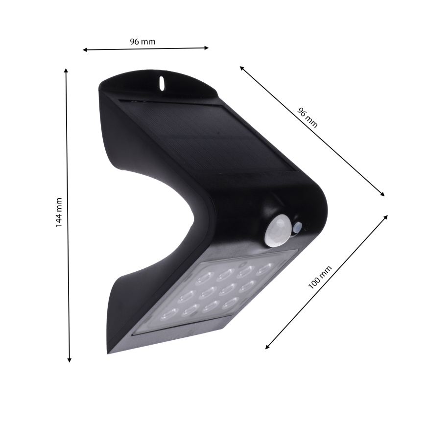 LED Solárne svietidlo so senzorom pohybu LED/1,5W/1200 mAh 3,7V IP65