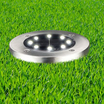 LED Solárne svietidlo SOLLY LED/1,2V 6500K pr. 11,5 cm 300 mAh IP44 chróm
