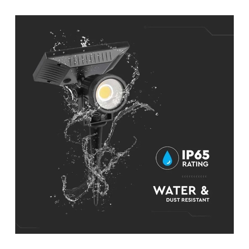 LED Solárne svietidlo SPIKE LED/2W/5,5V IP65 6400K
