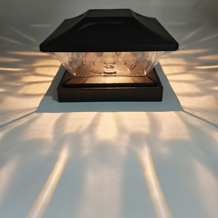 LED solárne svietidlo TOYA LED/4,5W/230V 3000/6500K 600 mAh IP44 čierna