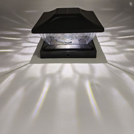 LED solárne svietidlo TOYA LED/4,5W/230V 3000/6500K 600 mAh IP44 čierna